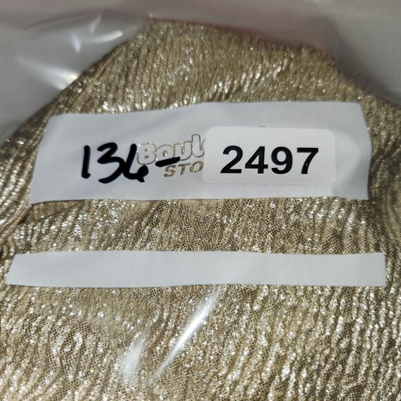 Crewcuts Girls 10  Gold Mettalic Elastic Waist Pullover Dress 2497 - Picture 7 of 7